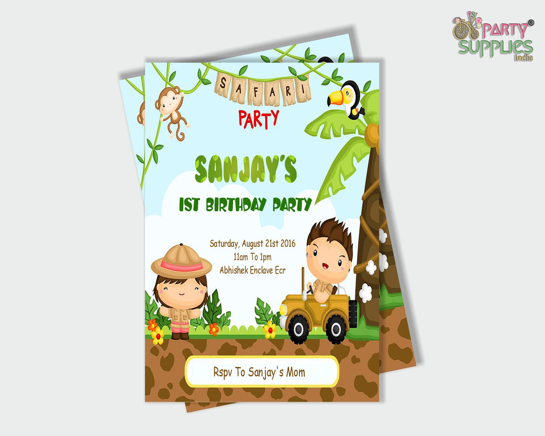 Jungle Theme Personalized Invite