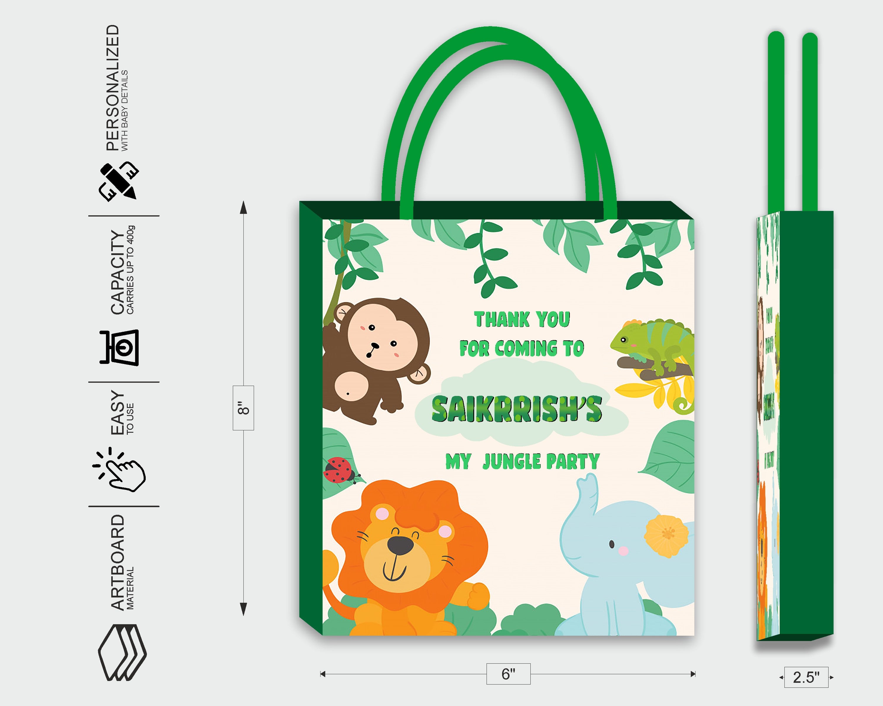 Jungle Theme Return Gift Bag