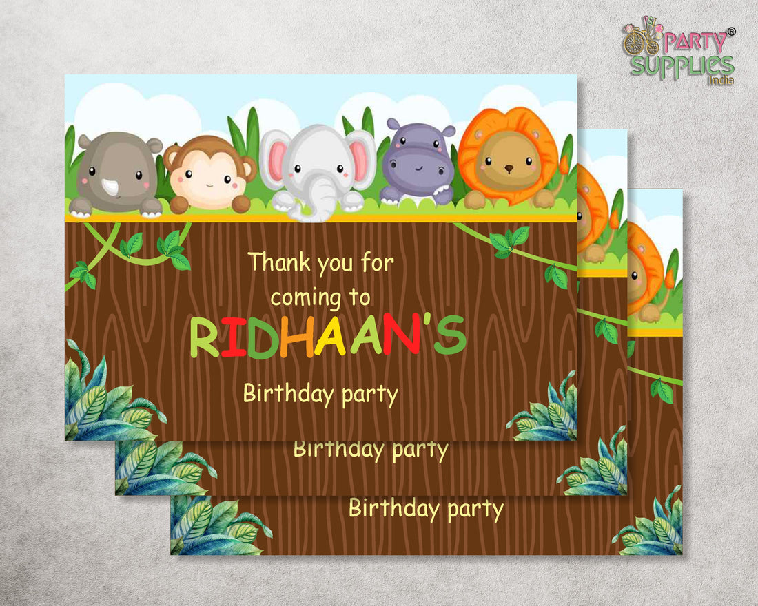 Jungle Theme Thank You Card