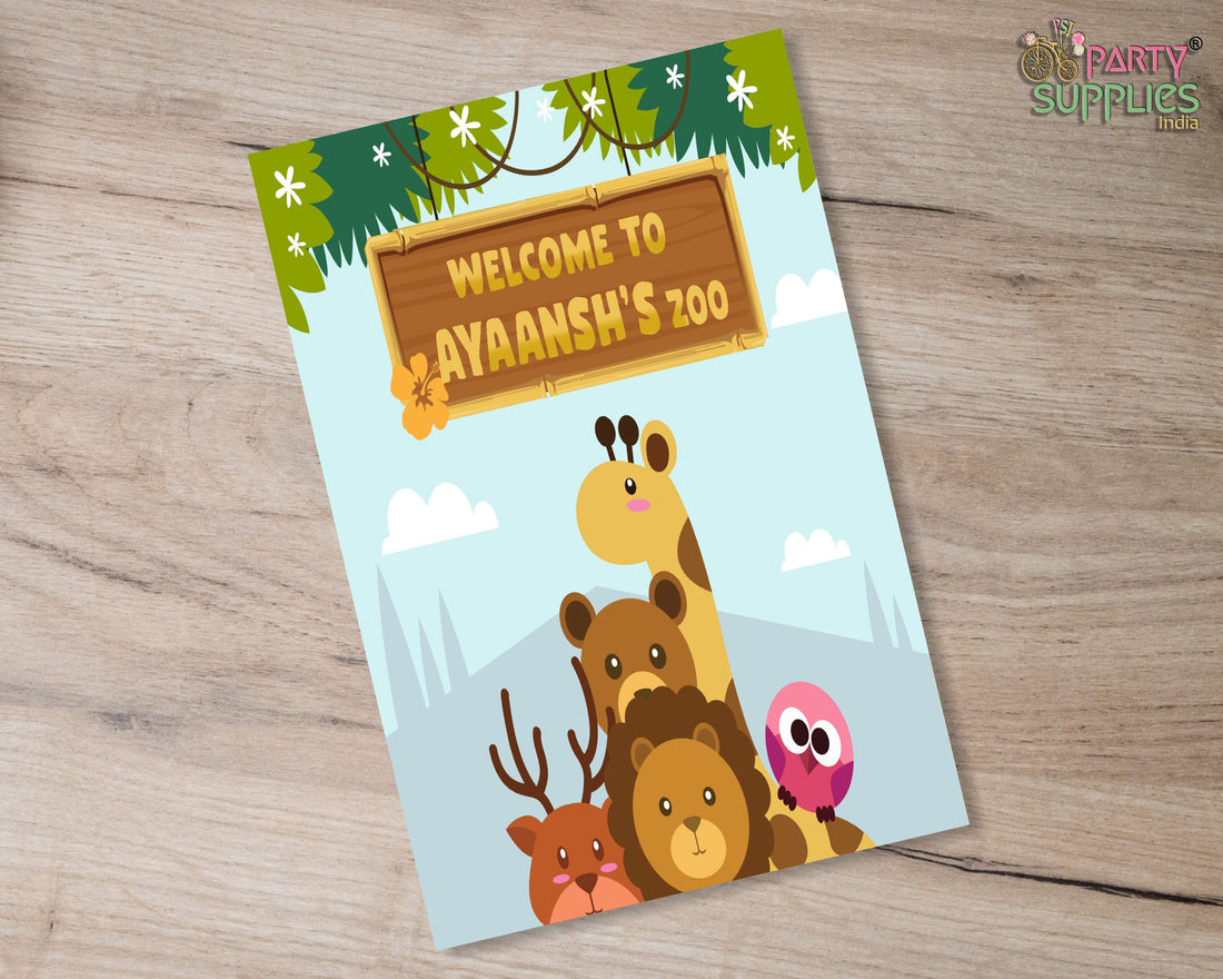 Jungle Theme with Baby Name Welcome Board