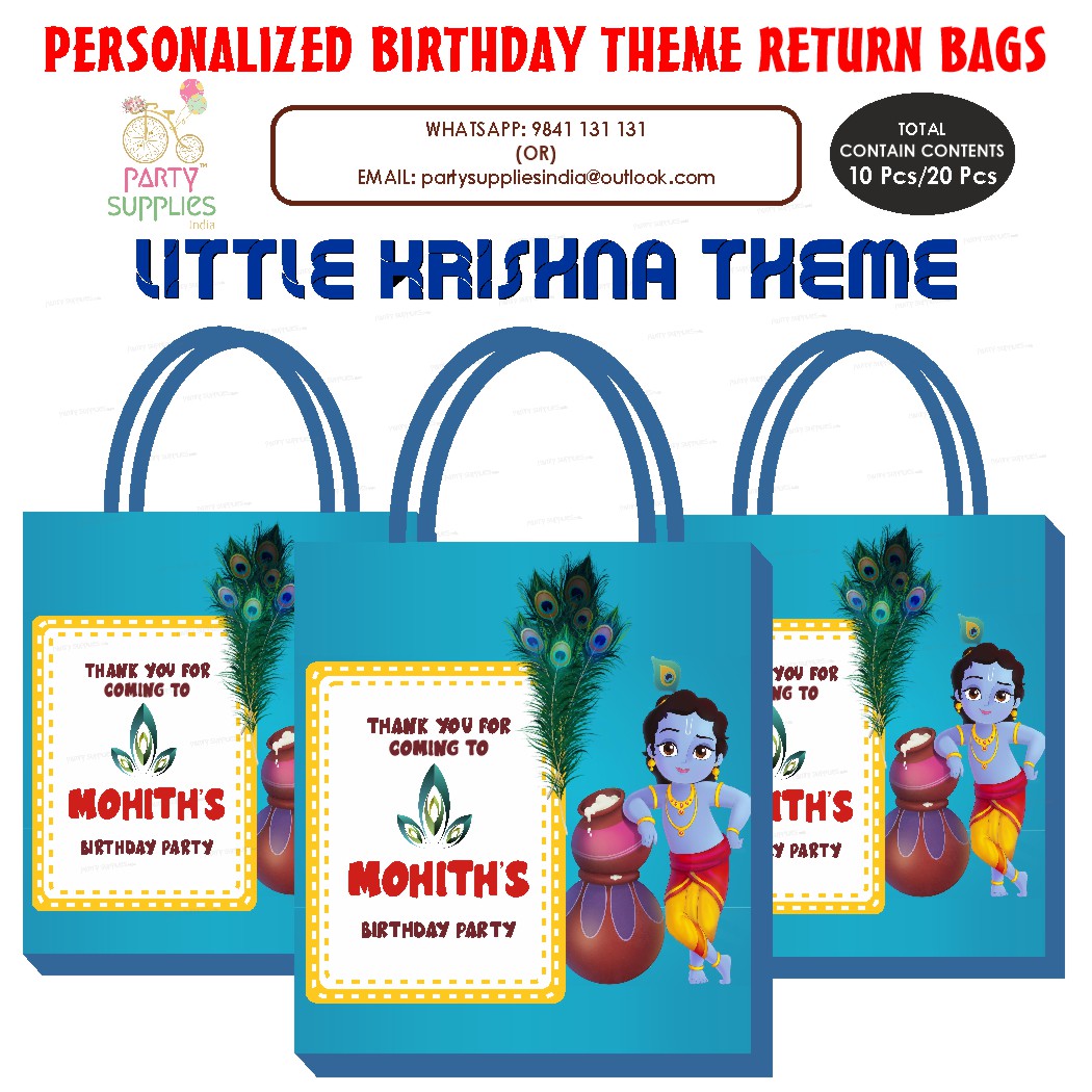 Little Krishna Theme Return Gift Bag