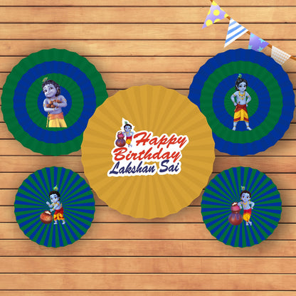 Little Krishna Theme  Paper Fan