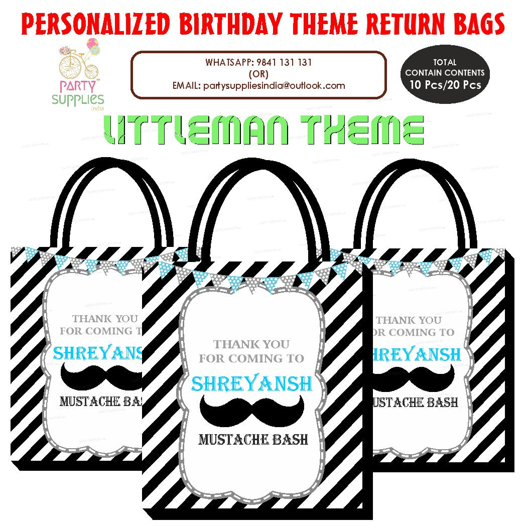 Little Man Theme Return Gift Bag