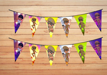 Little Singham Theme Flag Bunting