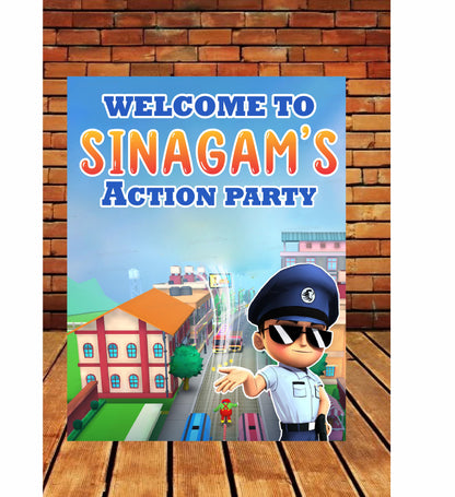 PSI  Little Singham Theme Welcome Board