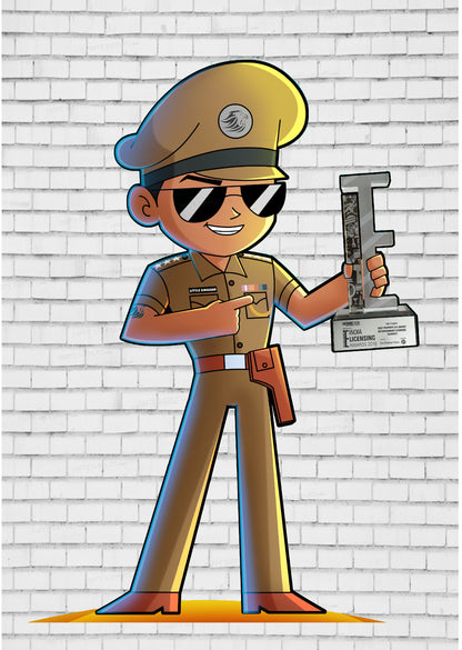 Little Singham Theme Cutout LSG-01