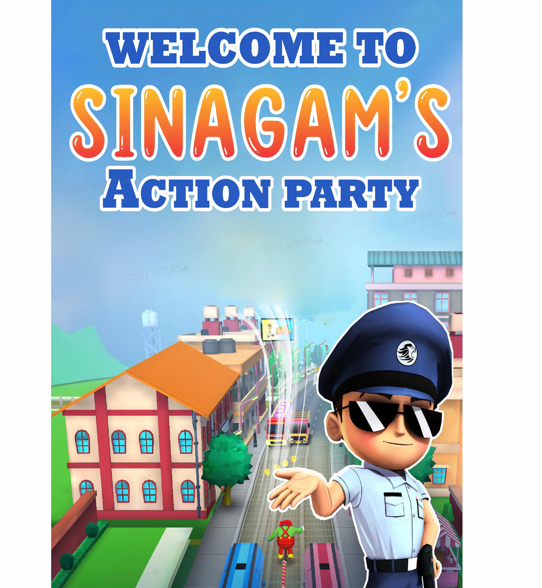 Little Singham Theme Welcome Board