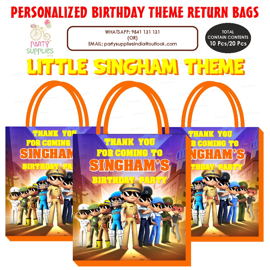 Little Singham Theme Return Gift Bag