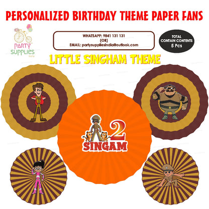 Little Singham Theme  Paper Fan