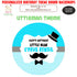 Little Man Theme Personalized Round Backdrop - image 1 of 3 | Party Supplies India