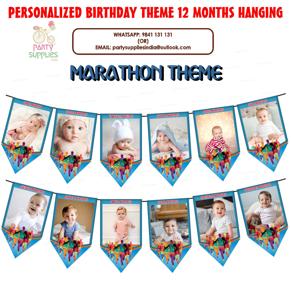 Marathon Theme 12 Months Photo Banner