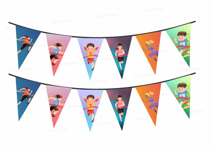 Marathon Theme Flag Bunting