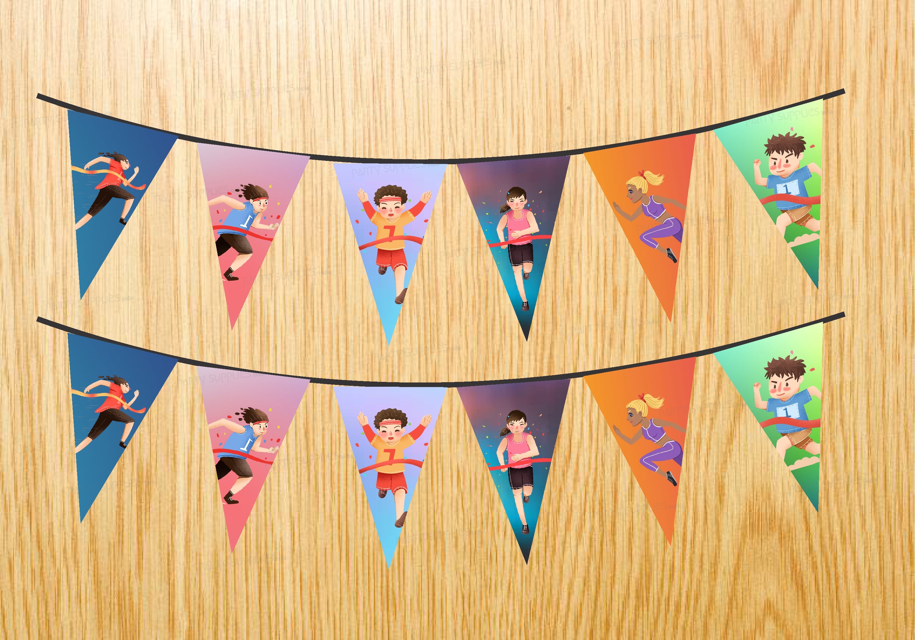 Marathon Theme Flag Bunting
