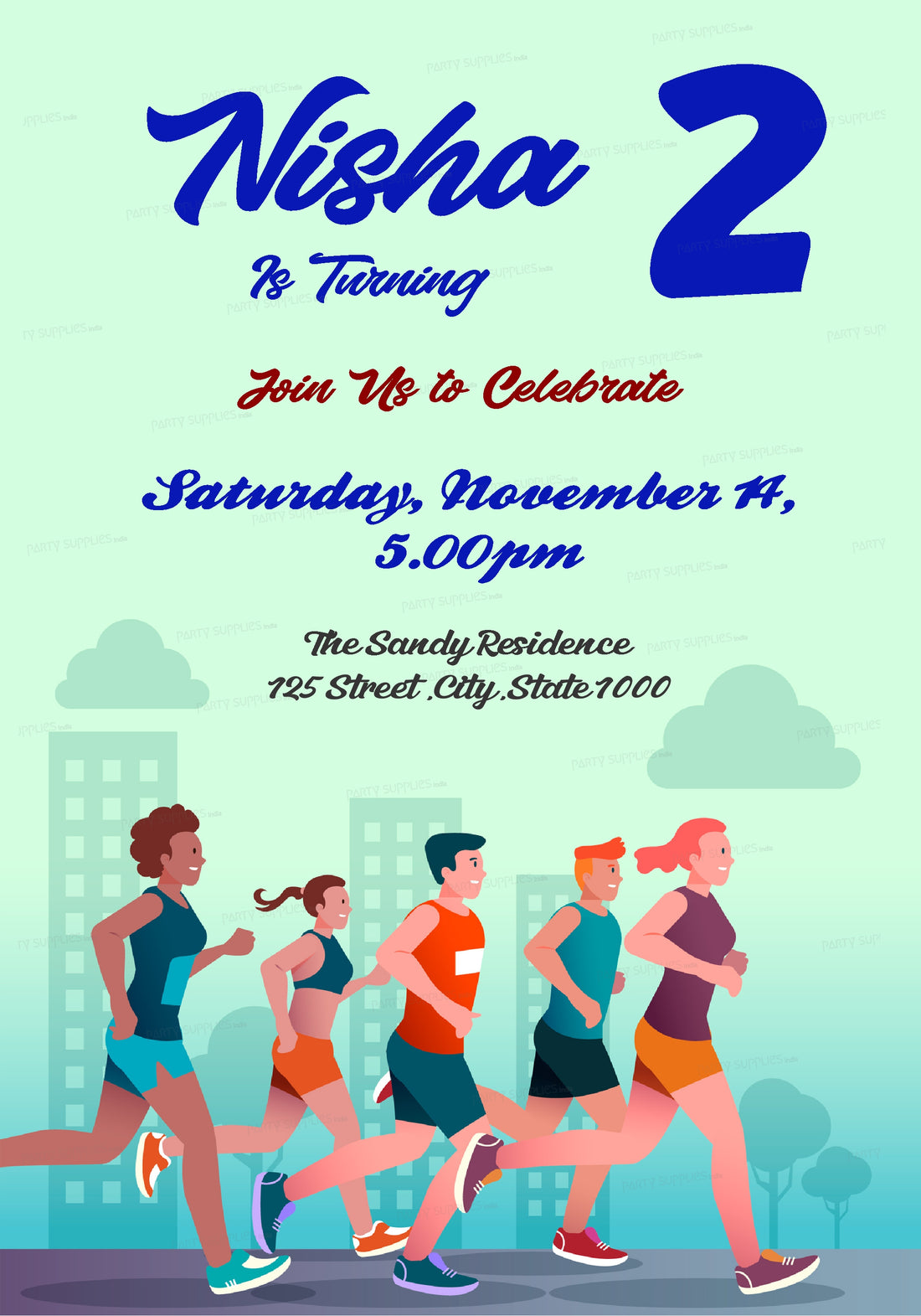 Marathon Themes Customized Invite