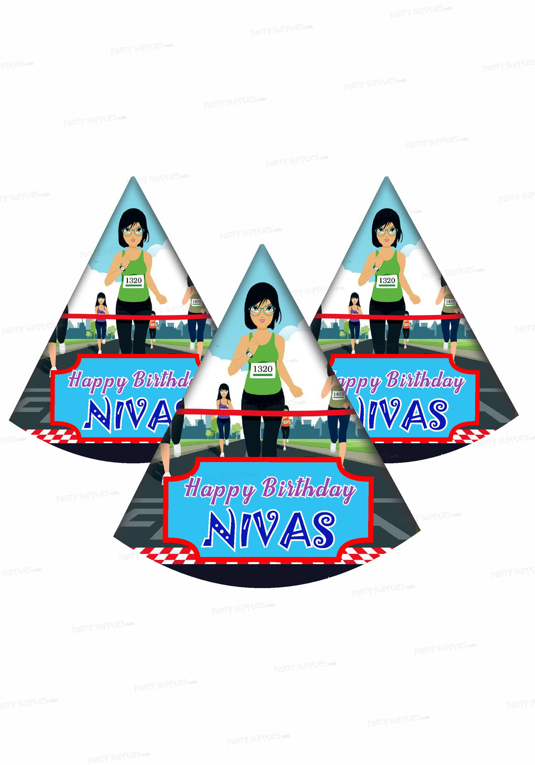 Marathon Theme Personalized Hat