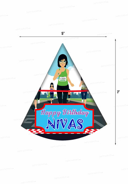 Marathon Theme Personalized  Hat