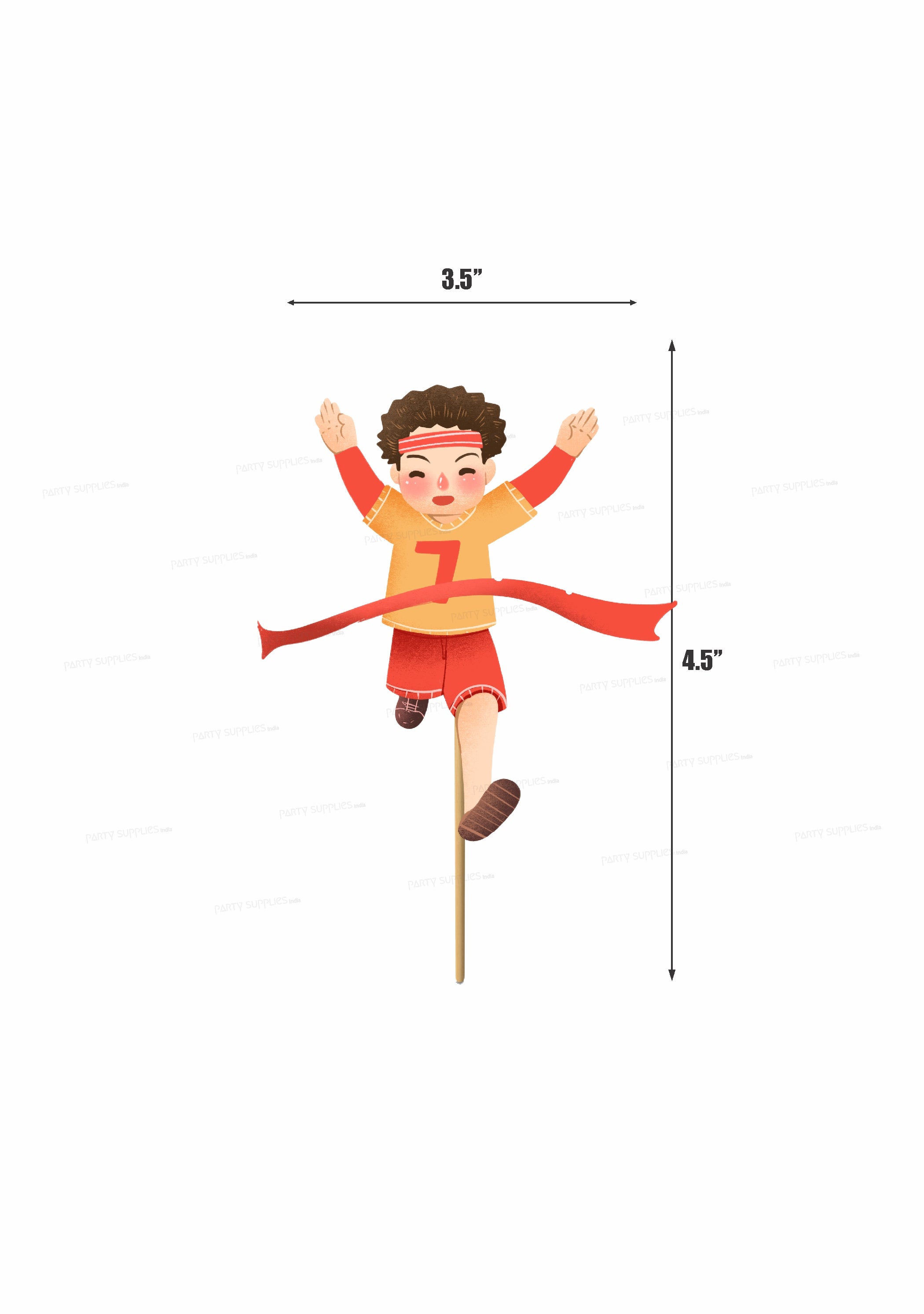 Marathon Theme Cup Cake Topper