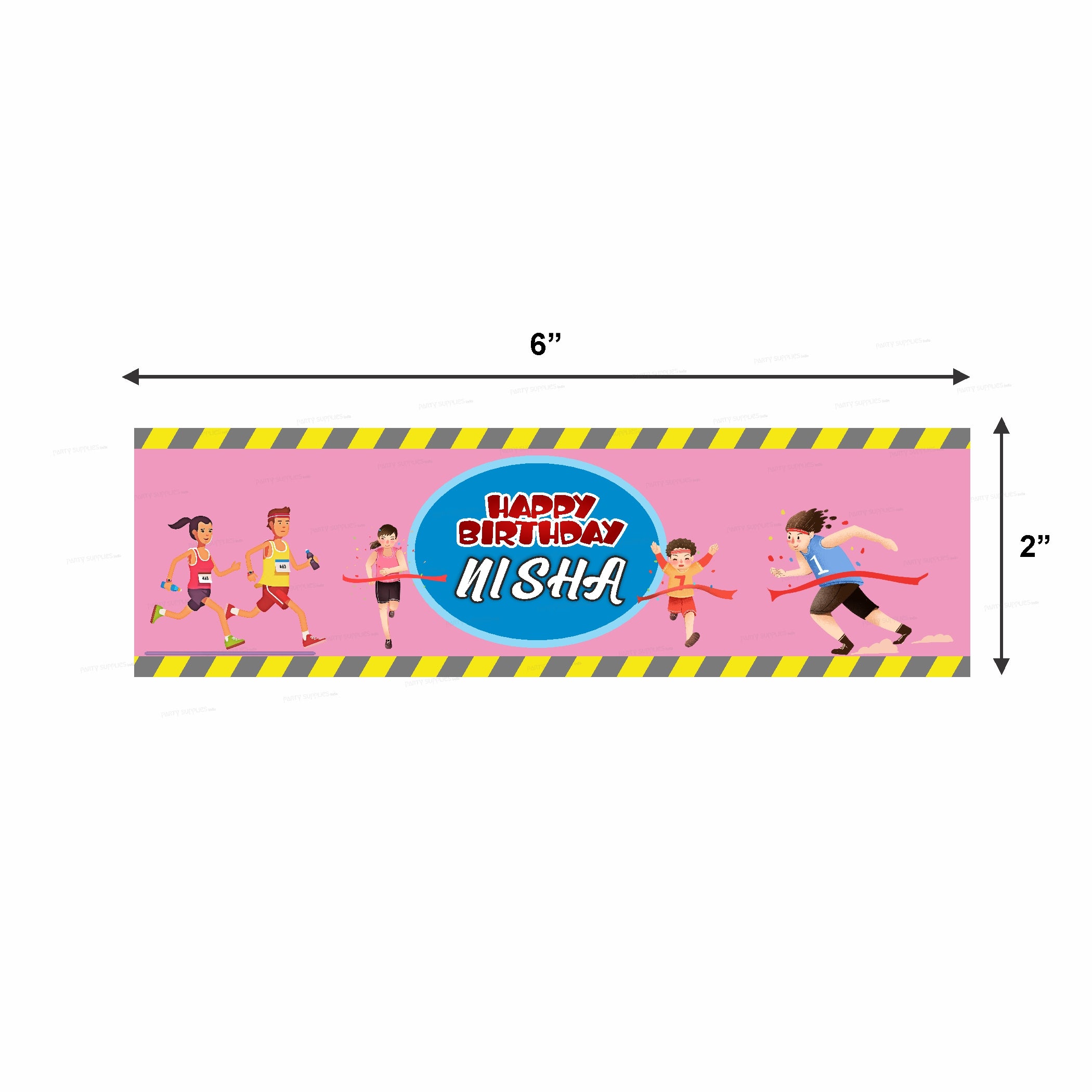 Marathon Theme Water Bottle Stickers