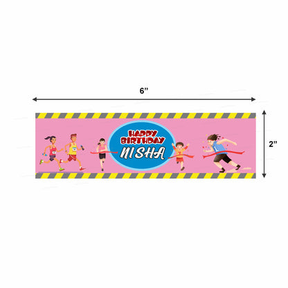 Marathon Theme Water Bottle Stickers