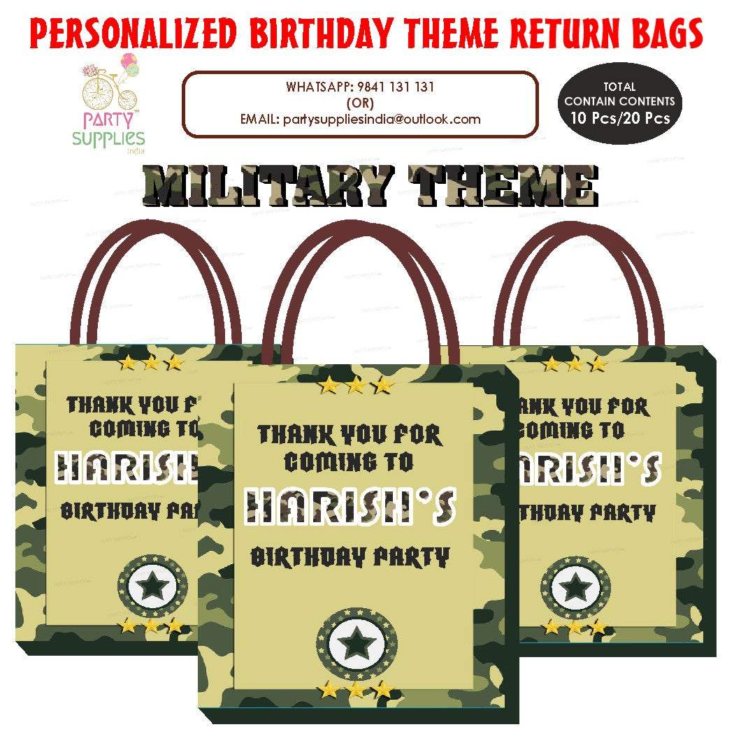 Military Theme Return Gift Bag