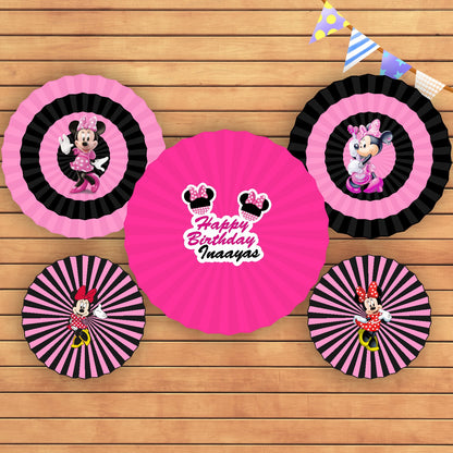 Minnie Mouse Theme Paper Fan