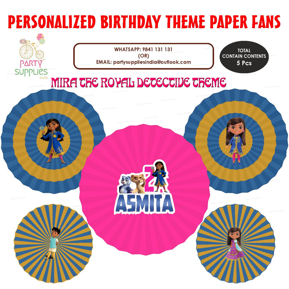 Mira Royal Detective Theme Paper Fan