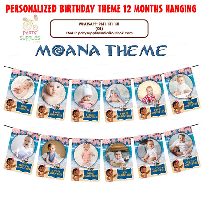 PSI Moana Theme 12 Months Photo Banner