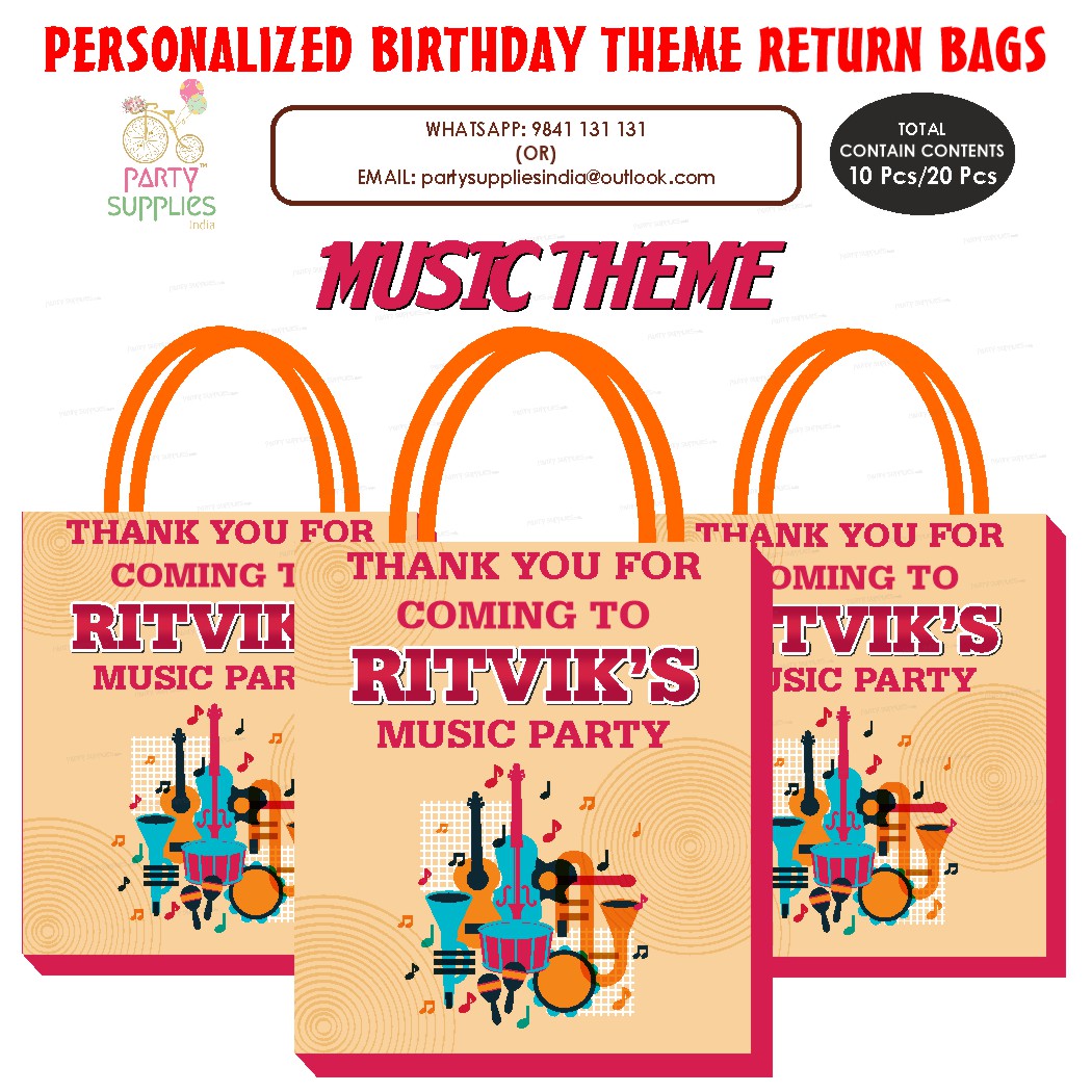 Music Theme Return Gift Bag