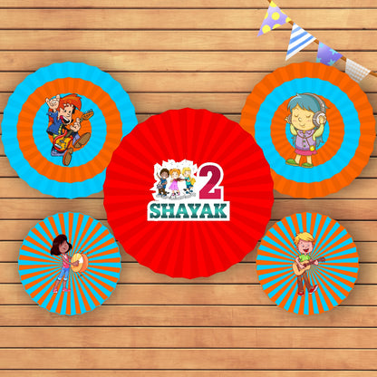 Music Theme Paper Fan