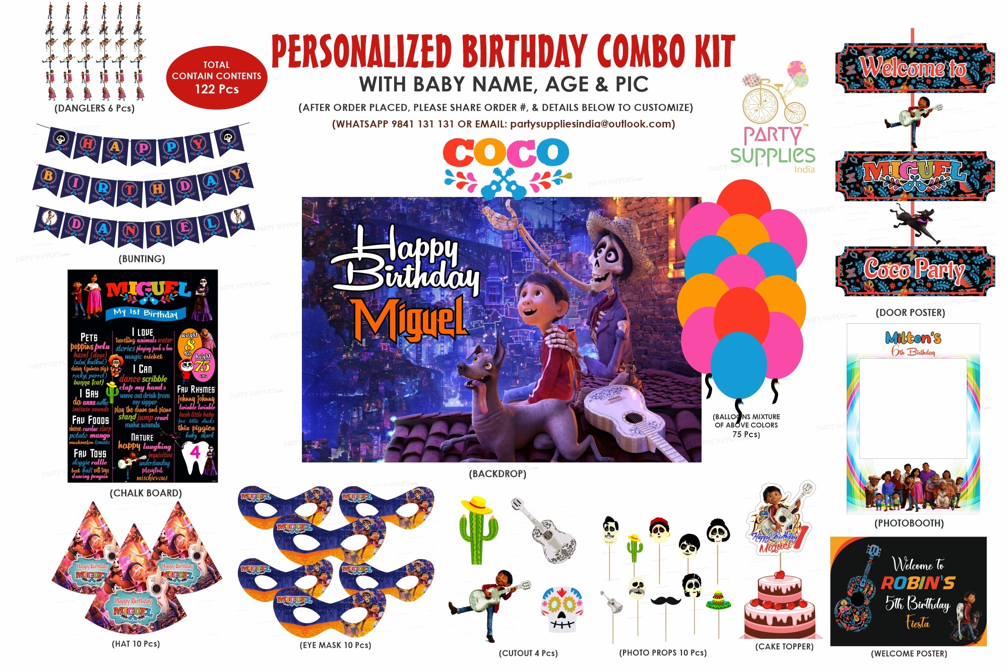Coco Theme Classic Kit | Birthday party decoration online – Party ...