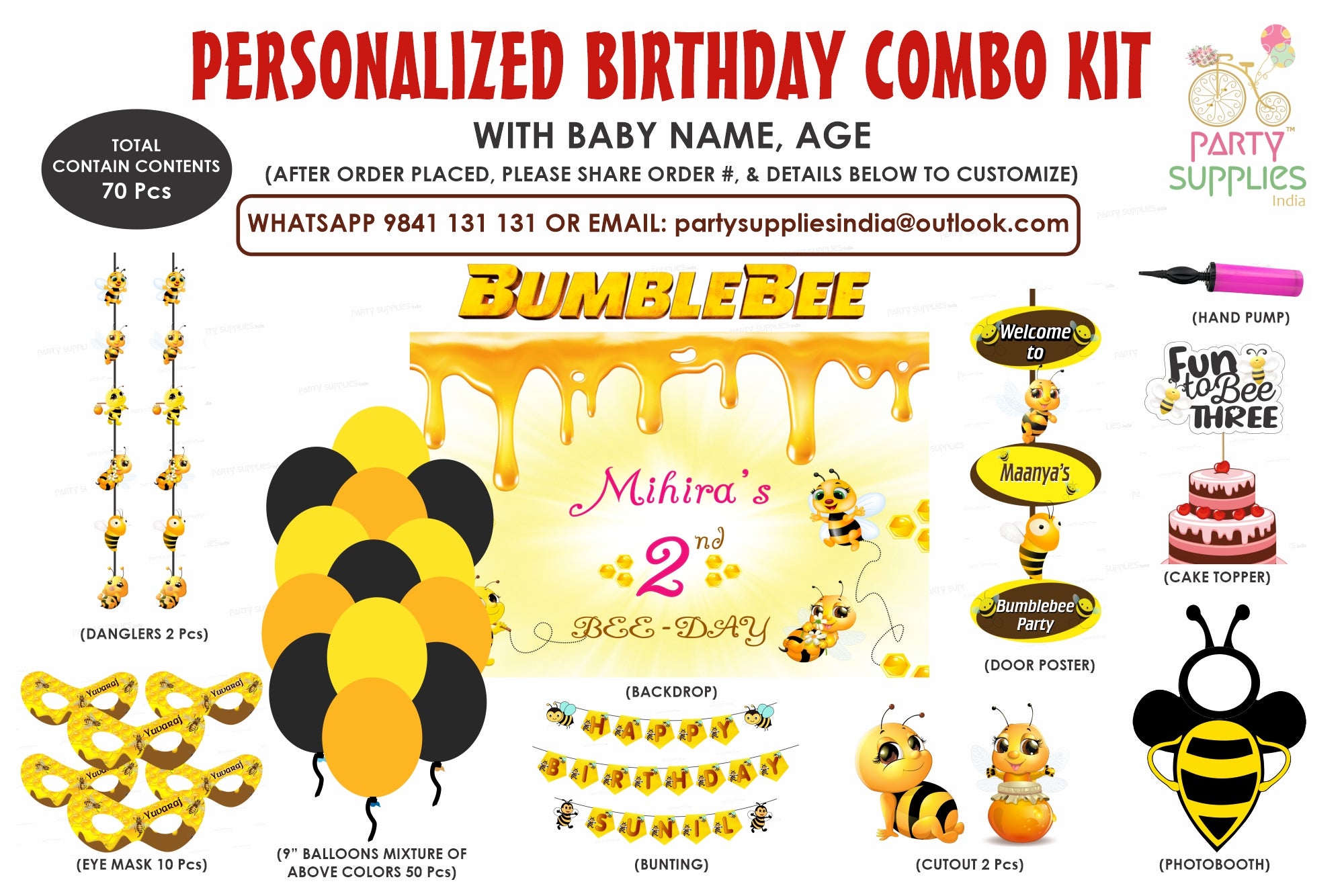 Bumble Bee Theme Exclusive Combo Kit
