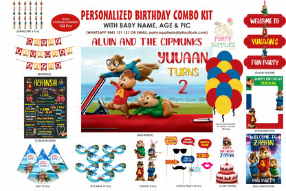 Alvin and Chipmunks Theme Classic Combo Kit - image 1 of 14 | Party Supplies India