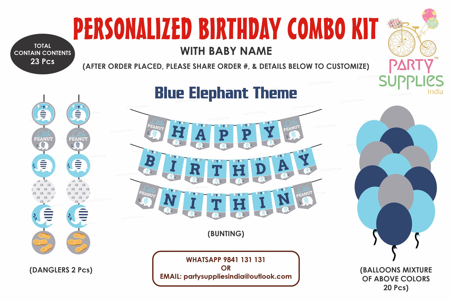 PSI Blue Elephant Theme Basic Kit