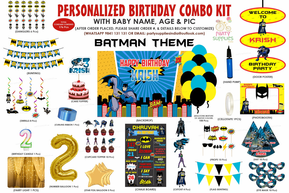 Batman Theme Premium Combo Kit