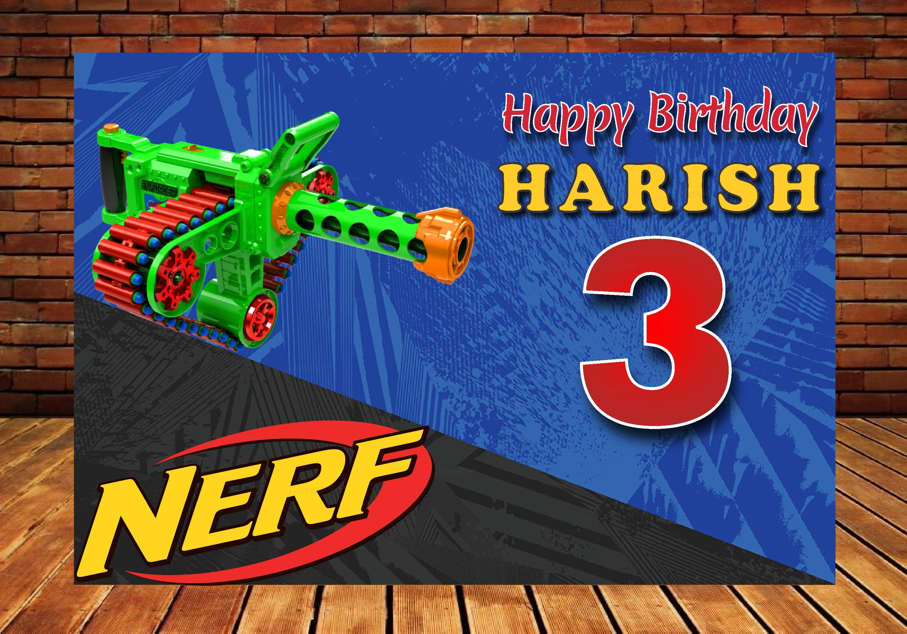 Nerf Theme Customized Backdrop