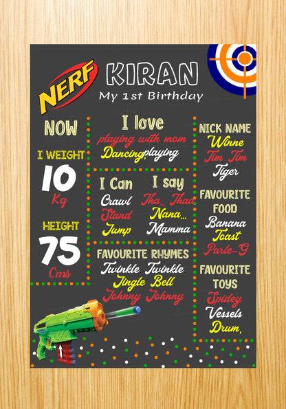 Nerf Theme Chalk Board - image 2 of 3 | Party Supplies India