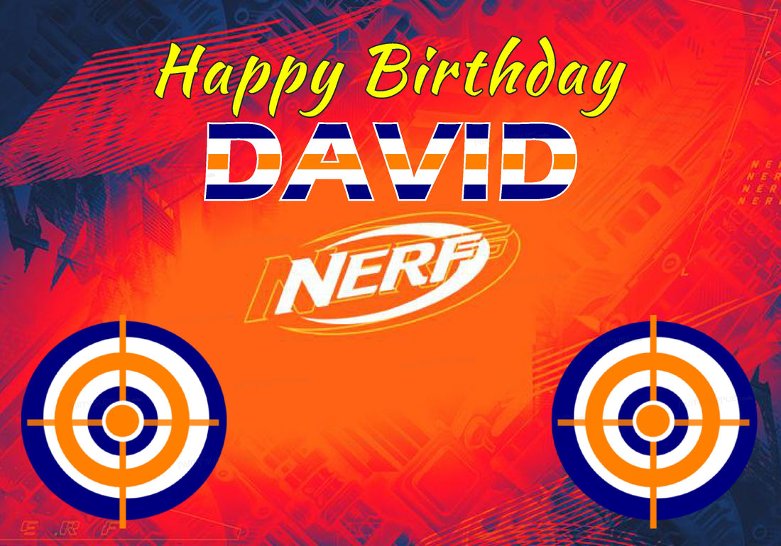 Nerf Theme Personalized Backdrop