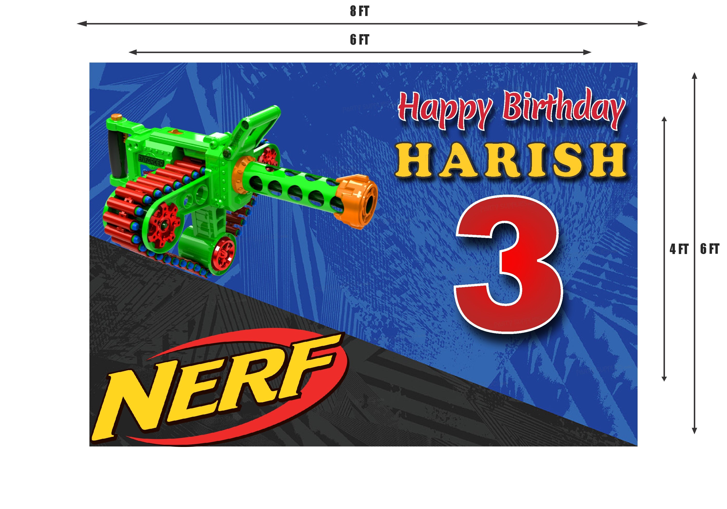 Nerf Theme Customized Backdrop