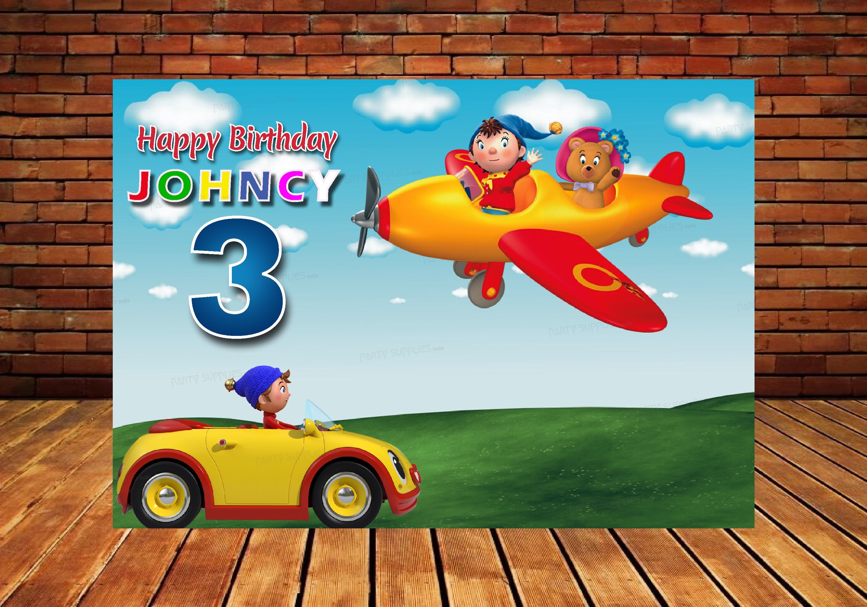Noddy Theme Customized Backdrop