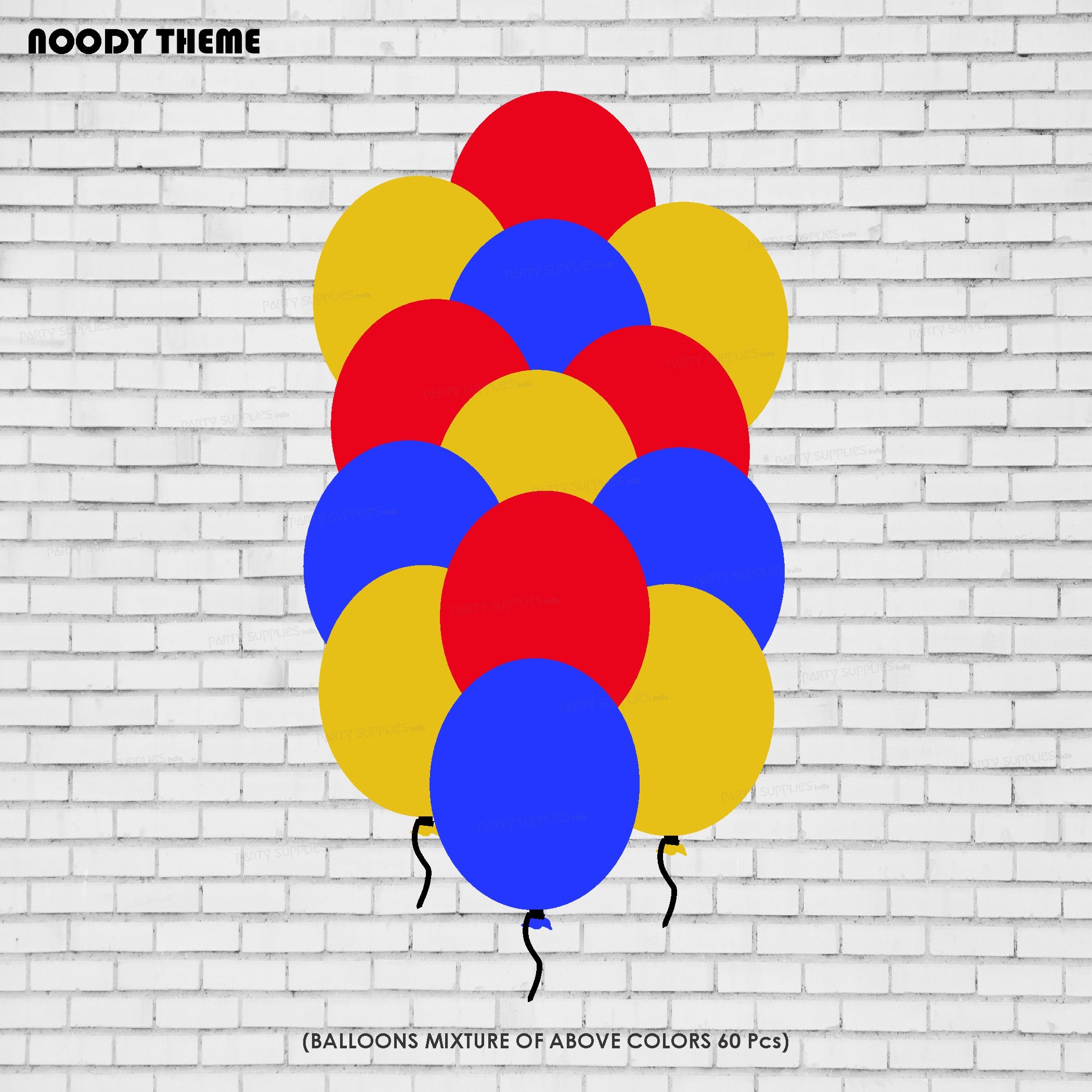 PSI Noddy Theme Colour 30Pcs Balloons