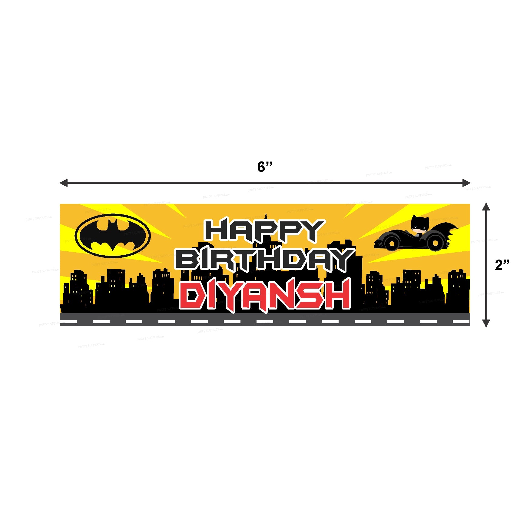 Batman Theme Water Bottle Sticker