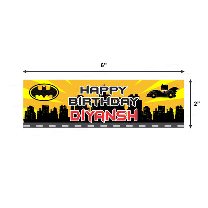 Batman Theme Water Bottle Sticker