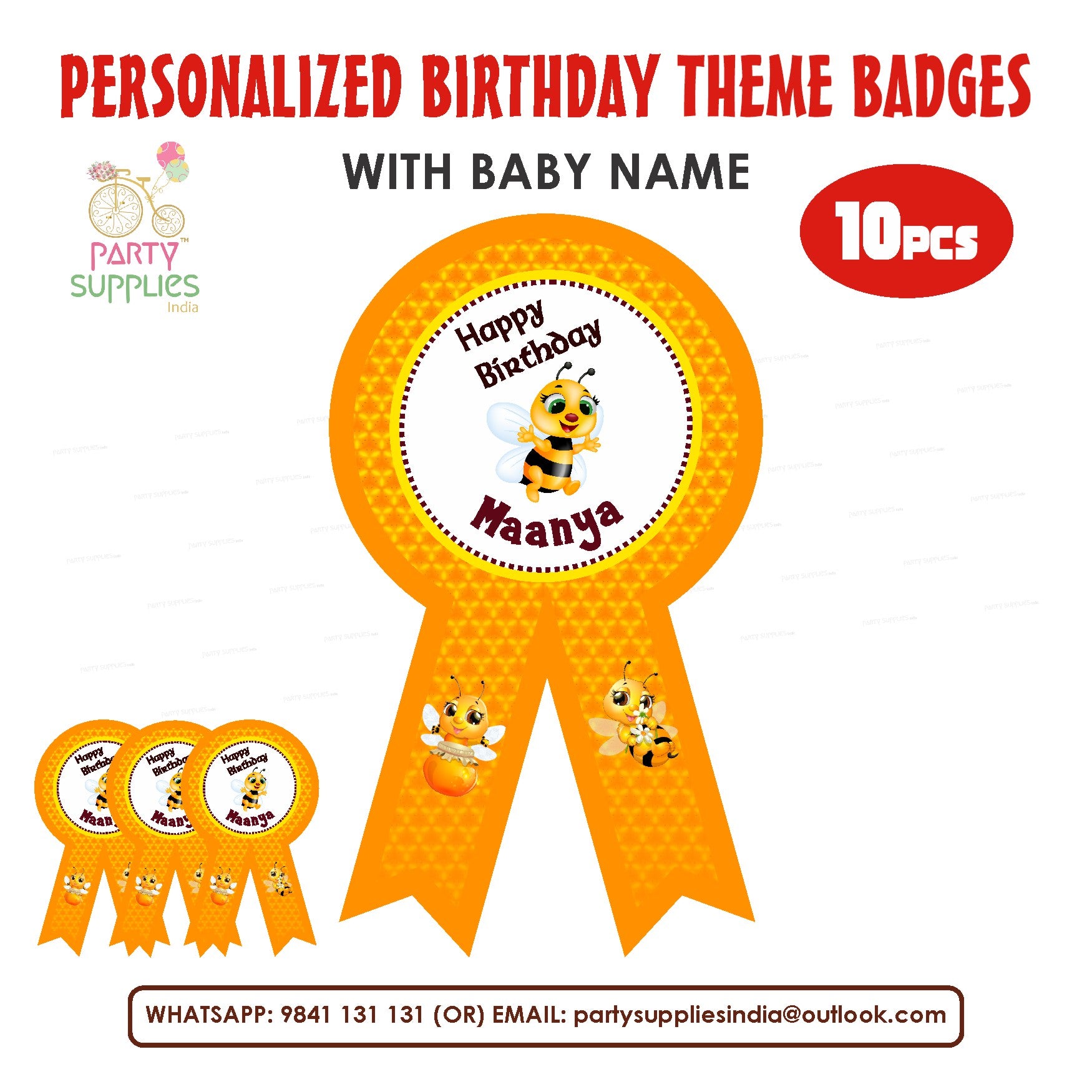 Bumble Bee Theme Badges | Birthday Party Decorations Online – Party ...
