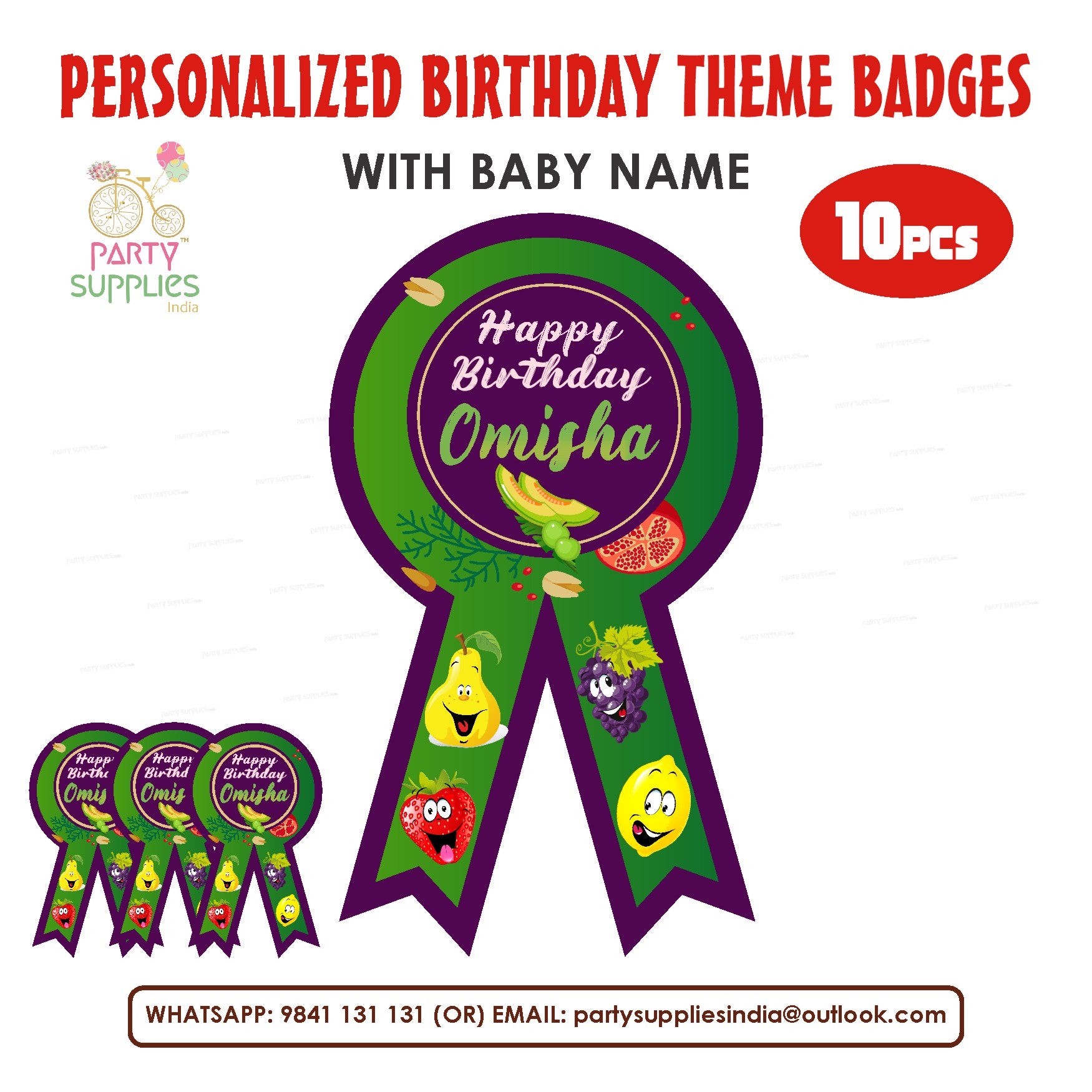 Fruits Theme Badges