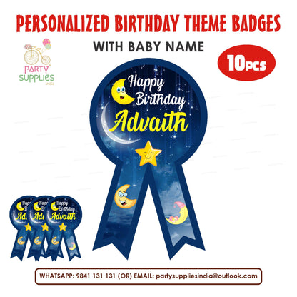 Twinkle Twinkle Little Star Boy Theme Badges