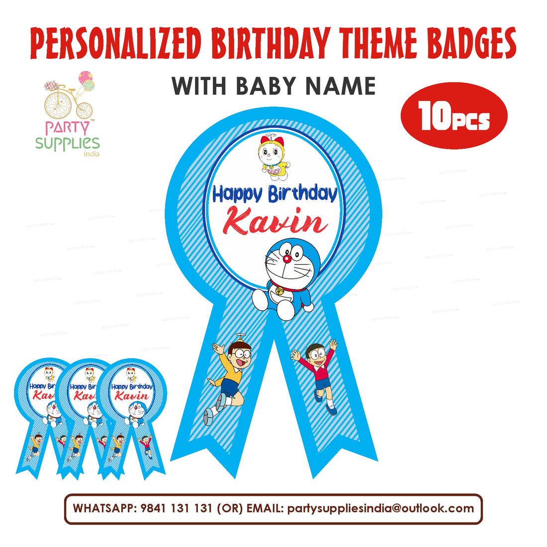 Doraemon Theme Badges