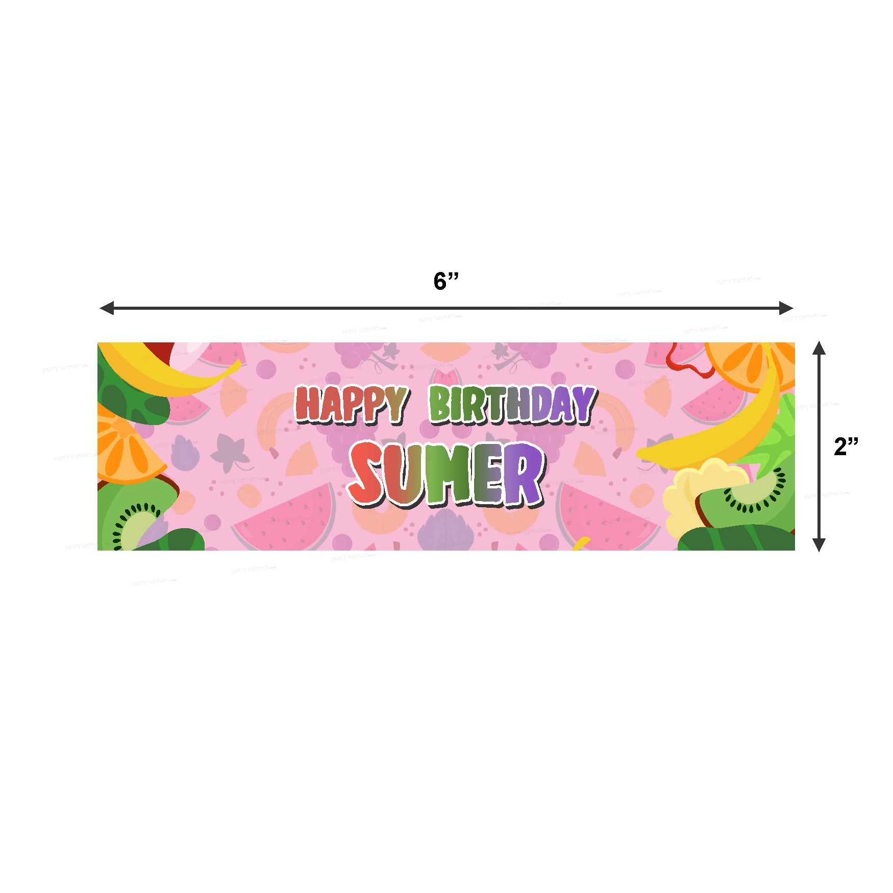 Fruits Theme Water Bottle Sticker