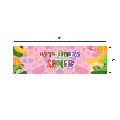 Fruits Theme Water Bottle Sticker