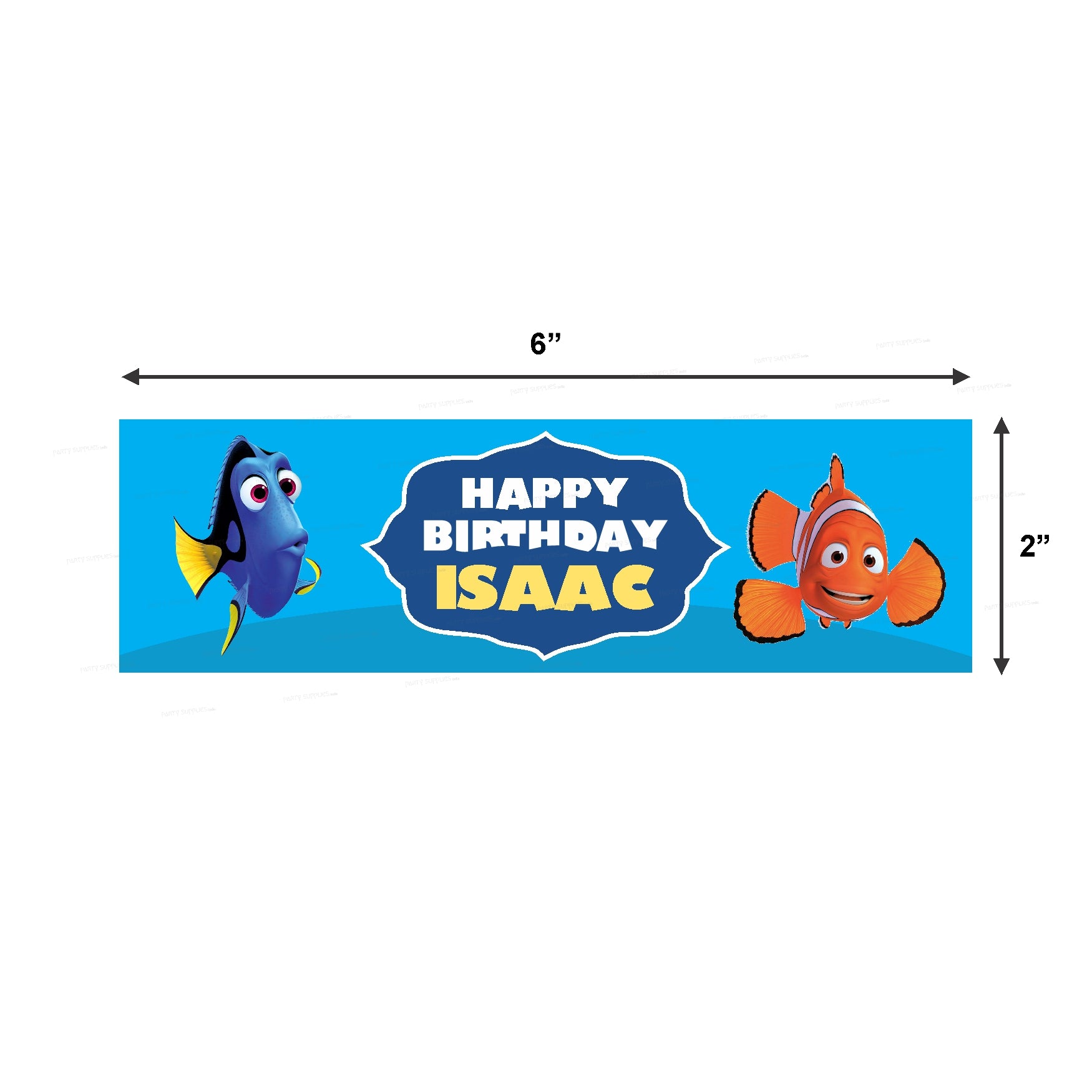 Nemo and Dory Theme Water Bottle Sticker