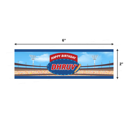 Cricket Theme Water Bottle Sticker